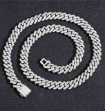 Iced Out Moissanite Diamond Cuban Link Blin Hip Hop Chain