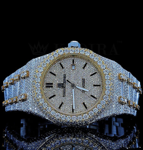 Automatic Movement Iced Out Moissanite Diamond Men's Watch