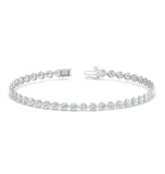 Heart Cut Moissanite Diamond Bezel Set Bracelet