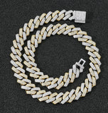 Moissanite Iced Out Cuban Link Hip Hop Chain For Men's