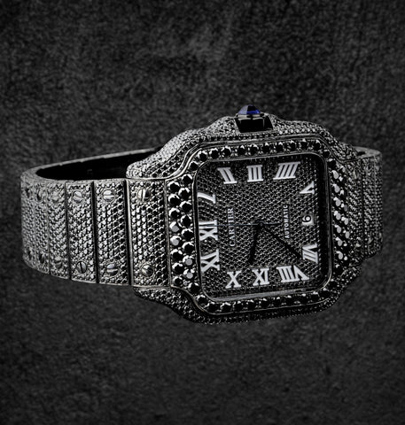 Black Moissanite Iced Out Hip Hop Luxury Watch
