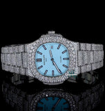 Elegance Sky Dial Moissanite Iced Out Wrist Watch