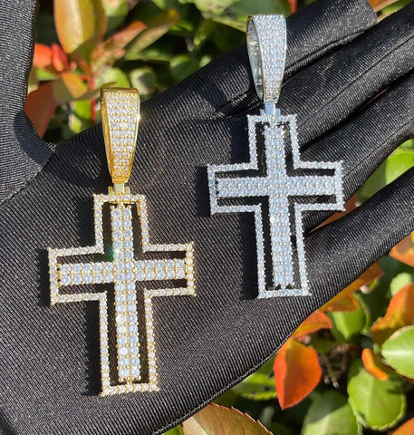 Moissanite Iced Out Cross Hip Hop Pendant For Him