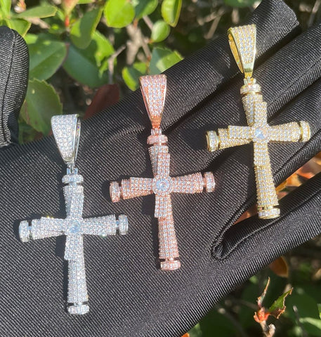 Moissanite Iced Out Elegant Cross Pendant Gift