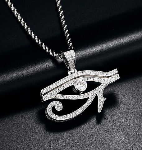 Iced Out Moissanite Eye Of Horus Hip Hop Pendant