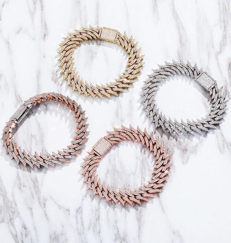 Iced Out Moissanite Rapper Style Hip Hop Bracelet