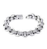Moissanite Rolo Link Iced Out Hip Hop Bracelet