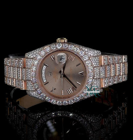 Iced Out Elegant Moissanite Diamond Wrist Watch For Him