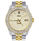 Iced Out Moissanite Diamond Datejust Wrist Watch For Him