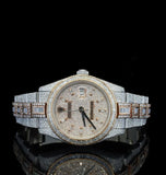 Iced Out Baguette Cut Moissanite Diamond Luxury Watch