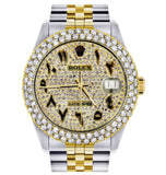 Iced Out Arabic Numeral Moissanite Diamond Watch