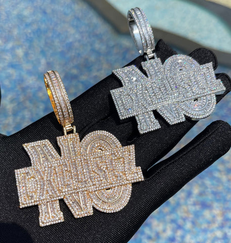 Moissanite Iced Out No Excuse Pendant For Him