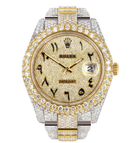 Arabic Numeral Full Body Iced Out Moissanite Watch