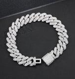 Moissanite Iced Out Cuban Link Rapper Style Hip Hop Bracelet
