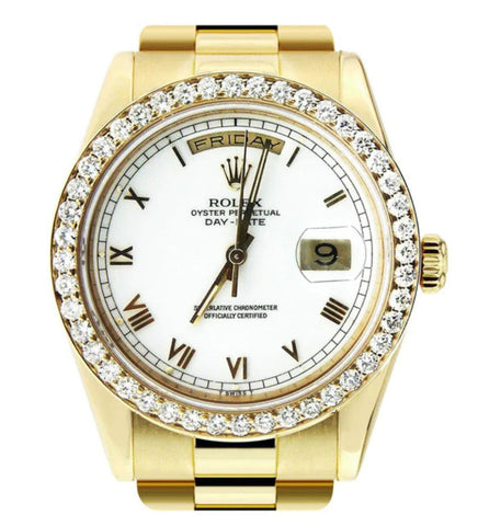 Iced Out Moissanite Diamond White Color Dial Wrist Watch