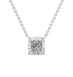 Cushion Cut Moissanite Solitaire Pendant