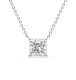 Princess Cut Moissanite Solitaire Pendant