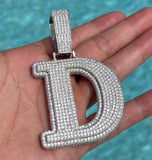 Iced Out Moissanite Alphabet Letter Hip Hop Pendant