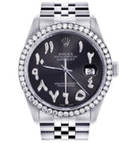 Black Dial VVS1 Moissanite Diamond Wrist Watch