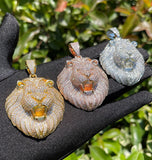 Rapper Style Moissanite Lion Face Hip Hop Pendant