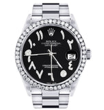 Classic Black Dial Moissanite Diamond Watch Gift