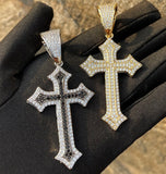 Moissanite Iced Out Christian Cross Pendant