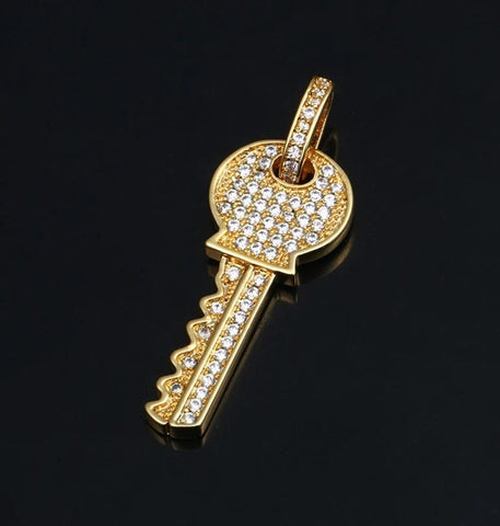 Moissanite Iced Out Key Design Hip Hop Pendant