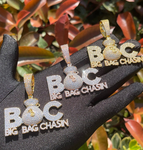 BIG BAG CHASIN Moissanite Custom Iced Out Pendant