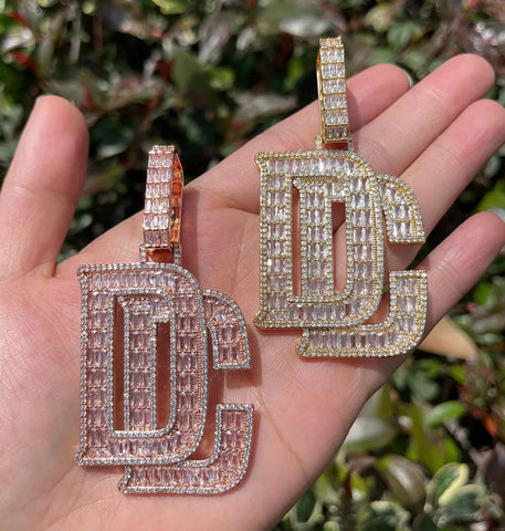Baguette Cut Moissanite Rapper Style Pendant For Men's
