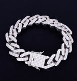 Iced Out Cuban Link Moissanite Hip Hop Bracelet