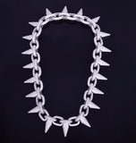 Iced Out Moissanite Diamond Spiked Thorns Hip Hop Chain