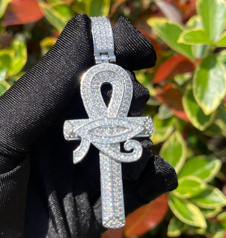 Iced Out VVS1 Moissanite Unique Cross Pendant