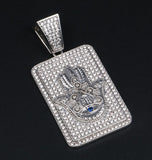 Iced Out Hamsa Hand Moissanite Hip Hop Pendant