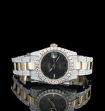 Iced Out Moissanite Fabulous Black Dial Wrist Watch