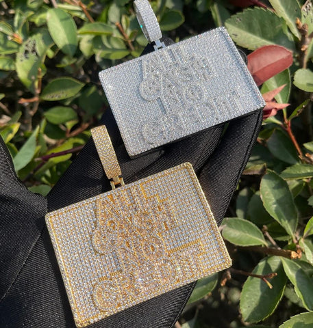 All Cash No Credit Iced Out Moissanite Hip Hop Pendant