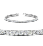 Asscher Cut Moissanite Tennis Bracelet