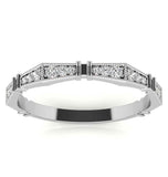 Round Cut Moissanite Filigree Eternity Band