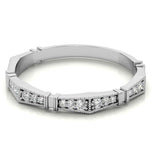 Round Cut Moissanite Filigree Eternity Band