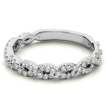 Round Cut Moissanite Twisted Eternity Ring