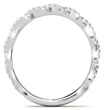 Round Cut Moissanite Twisted Eternity Ring