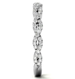 Round Cut Moissanite Twisted Eternity Ring