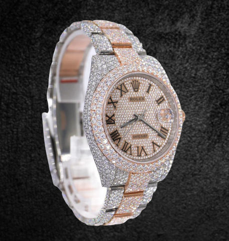 Dual Tone Moissanite Diamond Datejust Luxury Watch