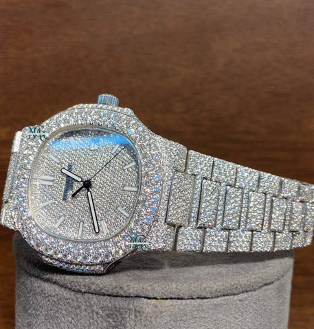 Iced Out Moissanite Automatic Movement Watch