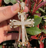 Iced Out Hollow Cross VVS Moissanite Hip Hop Pendant