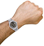 Elegant Brown Dial Moissanite Diamond Stylish Wrist Watch