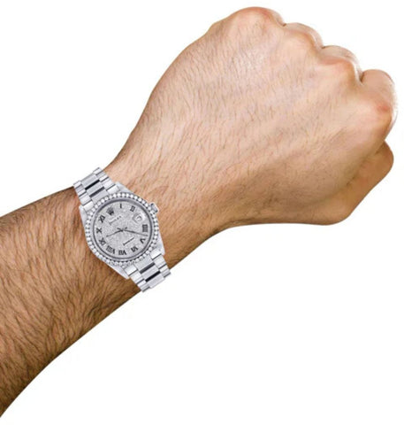 Iced Out Moissanite Diamond Celebrity Style Watch