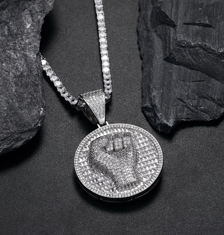 Colorless Moissanite Baguette Cut Hip Hop Pendant For Him