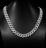 Iced Out Cuban Link Chain Moissanite Rapper Style Hip Hop Chain