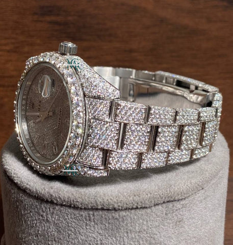 Baguette Stick Moissanite Diamond Iced Out Watch