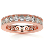 Moissanite Round Cut Filigree Wedding Band